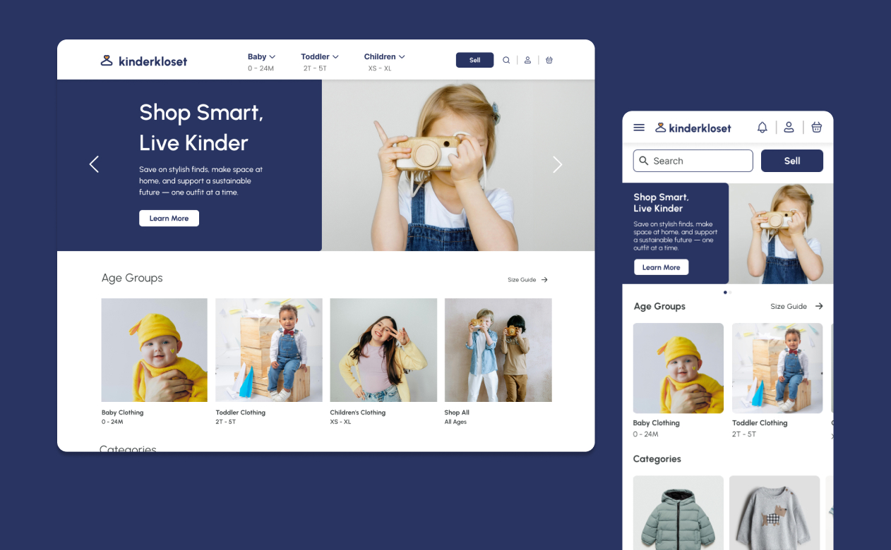 kinderkloset Responsive Website